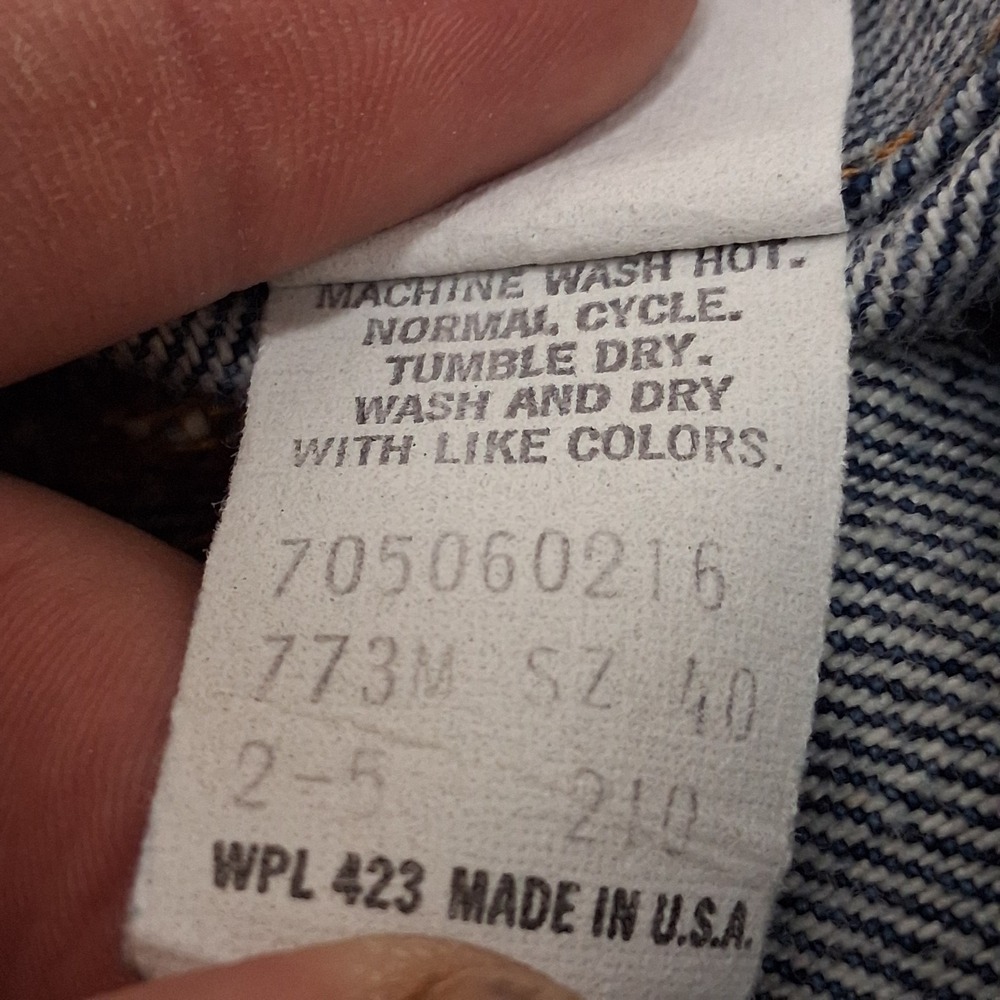 Vintage 1985 Levis Type 3 Denim Trucker Jacket Size 40 70506 0216 Made in USA - Picture 6 of 13